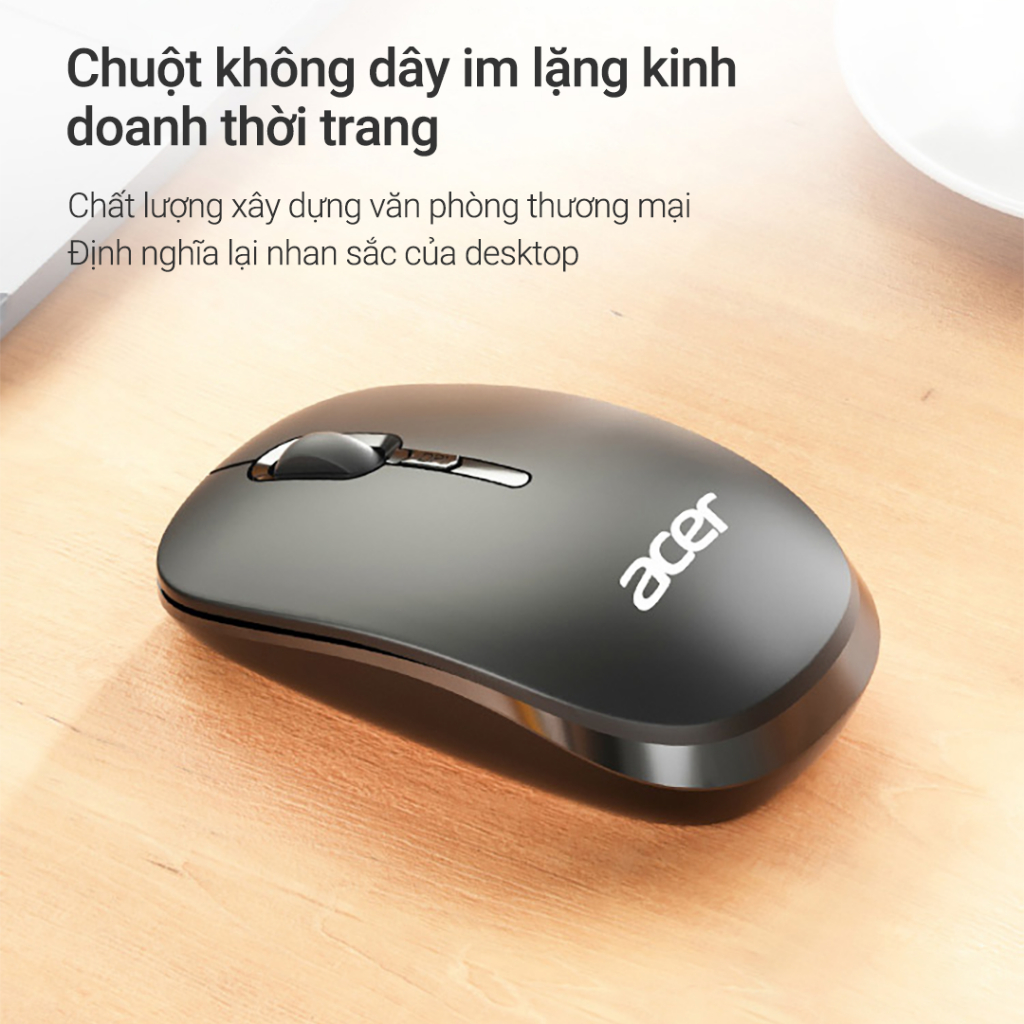 Chuột không dây acer 2.4Ghz tự sạc pin cao cấp 2 trong 1 chống ồn dùng cho Máy Tính,Laptop,laptop táo | BigBuy360 - bigbuy360.vn