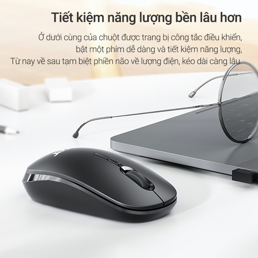 Chuột không dây acer 2.4Ghz tự sạc pin cao cấp 2 trong 1 chống ồn dùng cho Máy Tính,Laptop,laptop táo | BigBuy360 - bigbuy360.vn