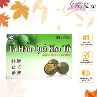 [CHÍNH HÃNG] Viên ngậm ho La Hán Quả Kha Tử giúp giảm ho, khản tiếng – hộp 24 viên