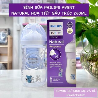 Bình sữa Philips Avent Natural nhựa PP 260ml - Mẫu Mới chính hãng