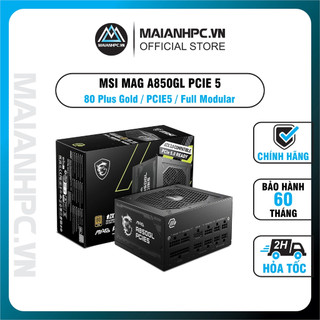 Nguồn máy tính msi mpg a850gl pcie 5.0 850w bảo hành 5 năm