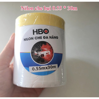 Màng bọc che bụi đa năng, băng keo nilon che sơn, cuộn che đồ 0.55*30m