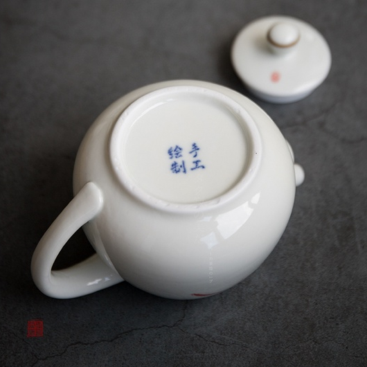 Ấm Trà Bằng Sứ Trắng Bạch Định Cảnh Đức Trấn 260 ml