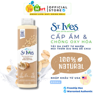 Sữa tắm St.Ives Mỹ tẩy tế bào chết dịu nhẹ dưỡng da mềm mịn, nhiều mùi hương 650ml