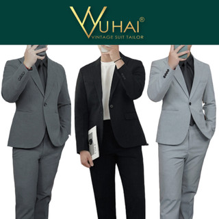 Bộ vest nam cao cấp mẫu 1 cúc dáng Hàn Quốc, 2 lớp dày dặn mã M028-VuHai