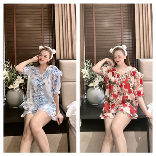 Set đùi hoa phối voan-d505