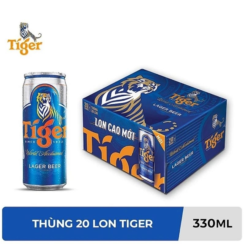 [MẪU MỚI] THÙNG BIA TIGER 330ML X 24 LON