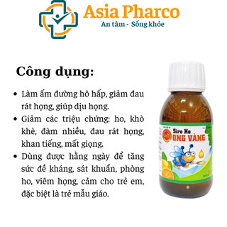 Siro ho Ong Vàng (Chai 100ml)