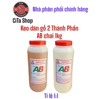 Keo ab 2 thành phần npl , keo epoxy dán gỗ siêu dính chai 1kg