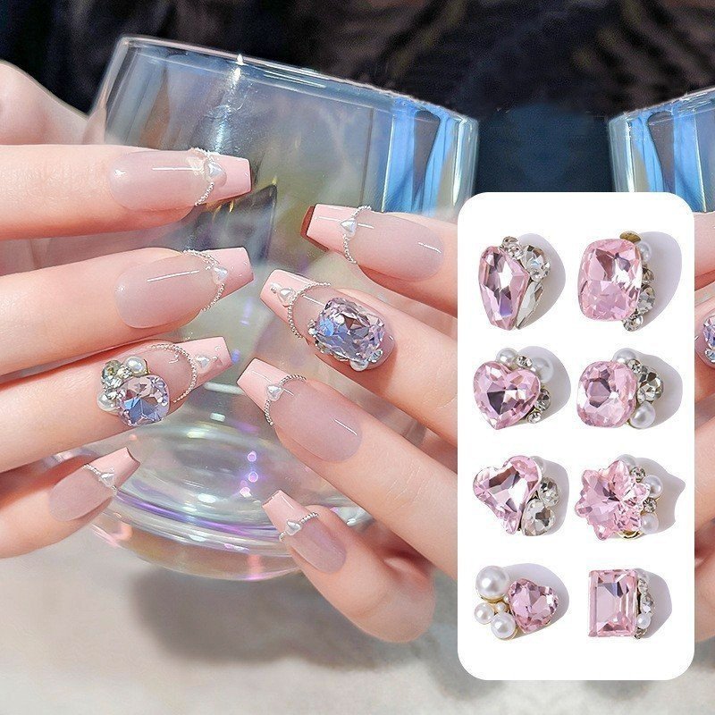 Set 28 Viên Đá Khối Chùm Mix Sẵn Nails Charm Đá Cao Cấp Đính Móng ANGELICA SMDC28V SDC