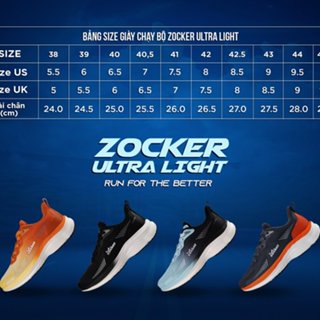 Giày chạy bộ Zocker Ultra Light Đã có thêm size 36 37