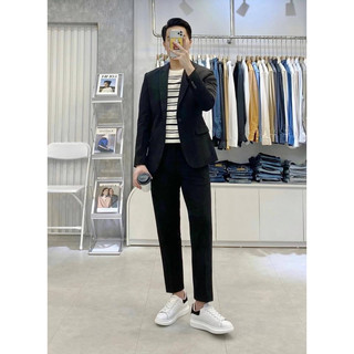 Bộ Vest nam 2 khuy, áo vest 1 hàng 2 cúc, hàng 2 lớp lót đệm đầy đủ, quần âu áo vest form chuẩn cao cấp