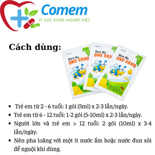 Siro ho Ong Vàng (Hộp 30 gói x 5ml)