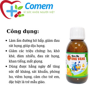 Siro ho Ong Vàng (Hộp 30 gói x 5ml)