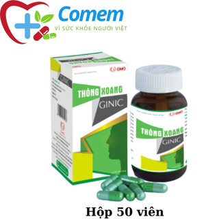 Thông xoang Ginic hỗ trợ điều trị xoang cấp và mãn tính -Hộp 50 viên