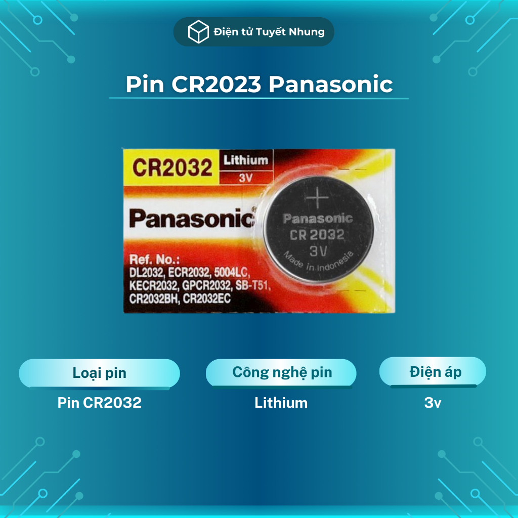 Pin Cr2032 Panasonic Chính Hãng - Pin Cúc Áo Giá Tốt, Chất Lượng Cao - Pin Cr2032 Lỗi 1-1 Trong 7 Ng