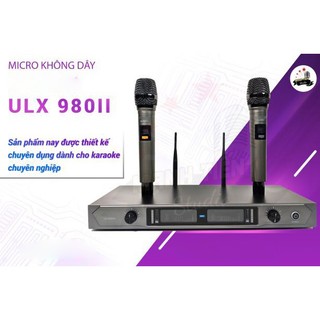 Micro không dây ulx980ii bắt sóng xa mạnh mẽ ổn định mic nhé không hú rít độ nhạy thích hợp quán bar, hội trường..
