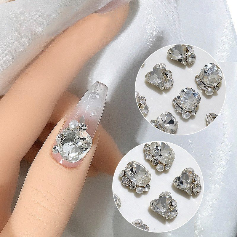 Set 28 Viên Đá Khối Chùm Mix Sẵn Nails Charm Đá Cao Cấp Đính Móng ANGELICA SMDC28V SDC