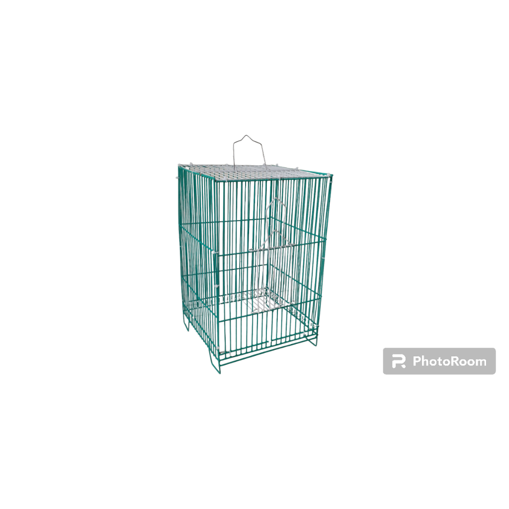 lồng chim khuyên, hút mật, ốc mít, chim sâu hình vuông chất liệu kẽm bọc nhựa - lồng vuông fom cao s