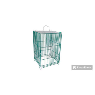 lồng chim khuyên, hút mật, ốc mít, chim sâu hình vuông chất liệu kẽm bọc nhựa - lồng vuông fom cao siêu bền 20x33