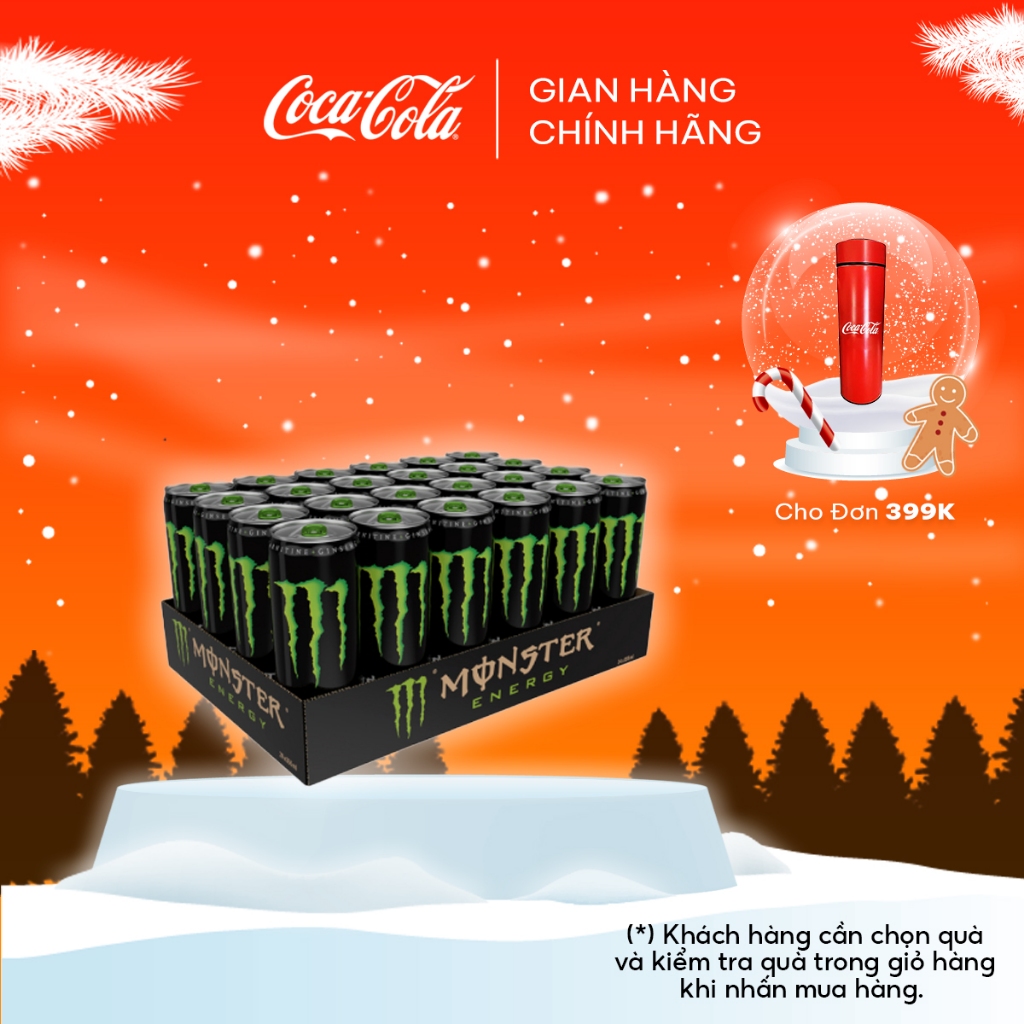 Lốc 24 Lon Nước Tăng Lực Monster Energy 