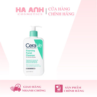 Sữa Rửa Mặt CeraVe Foaming Facial Cleanser 236ml (Da Dầu, Hỗn Hợp)