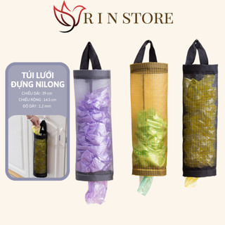 Túi Lưới Đựng Đồ Giỏ Đựng Túi Nilong Treo Tường Dạng Ống Dài Sâu 40cm Chất Liệu Vải Nylon Bền Bỉ Lưu Trữ Gọn Gàng RIN