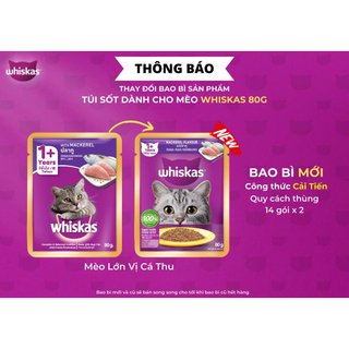 28 gói whiskas CÁ THU 80gr