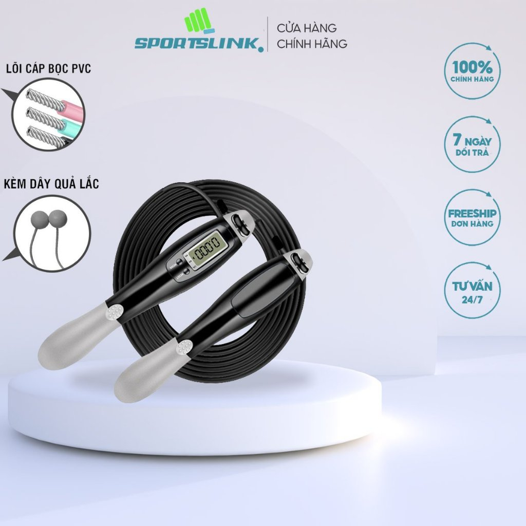 Dây nhảy có bộ đếm kỹ thuật số tiện dụng 2 in 1 Sportslink