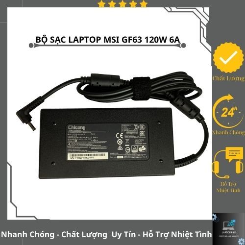 Sạc Cho Laptop Msi Gf63 Thin 10SC 11Uc 11Uc-261 11Ud-260 11Uc-263 Gf63 12Ucx 4.5Mm 20V 6A 120W Zin New Seal MỚI 100%