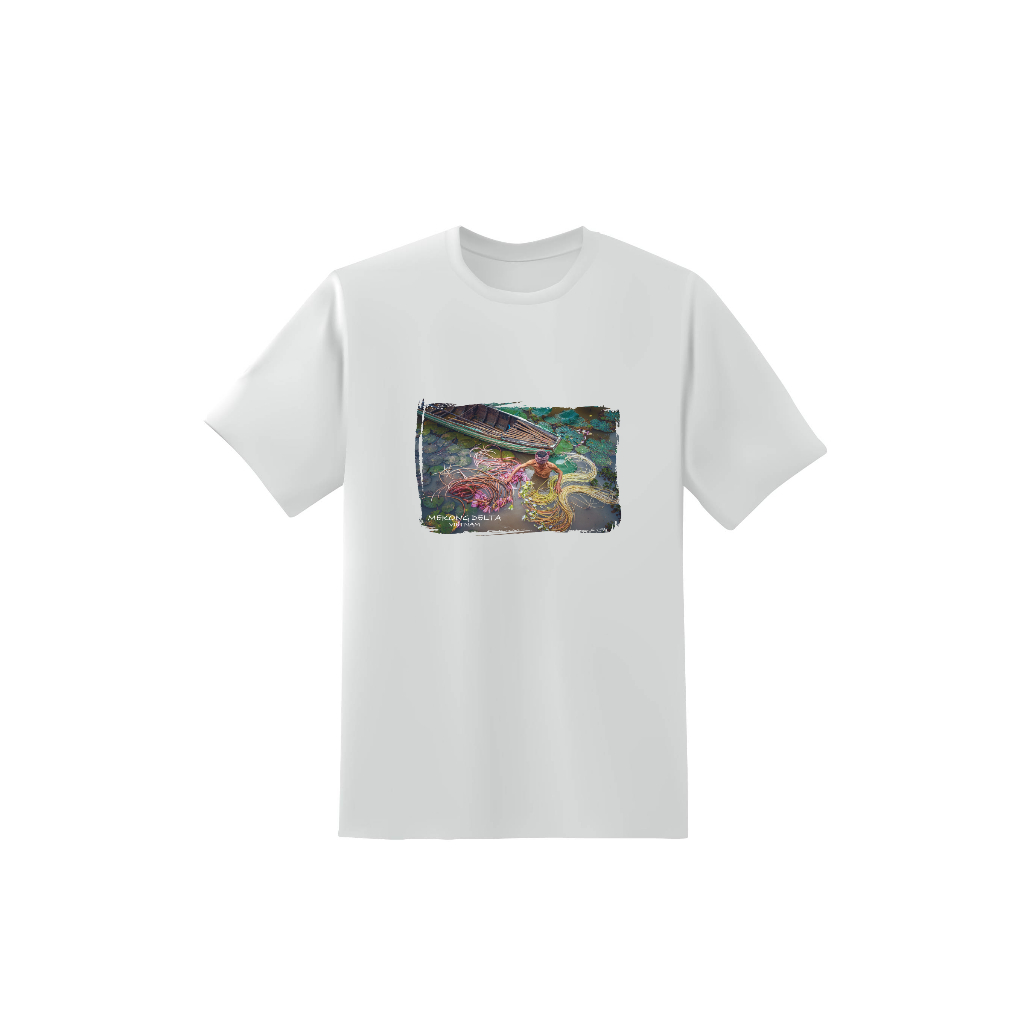 T-shirt Unisex / Áo thun in Mekong Flower Boat - Mekong 18