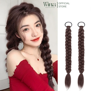 Cặp tóc bính giả hai bên dài đẹp phong cách âu mỹ 40cm ttb - 001 | tóc giả wina