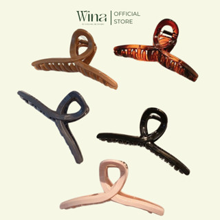 Kẹp Tóc Chéo Trắng WINA Phong Cách K23 10cm