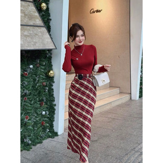 SET ÁO DÍP LEN CAO CỔ MIX CV DẠ BÚT CHÌ