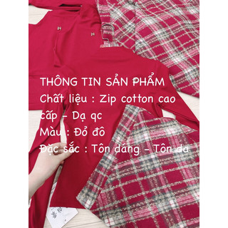 SET ÁO DÍP LEN CAO CỔ MIX CV DẠ BÚT CHÌ
