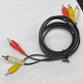Cáp av rca dây av 6 đầu hoa sen dài 1m5, dây cáp av/rca 3 đầu hoa sen đực ra 3 đầu hoa sen đực