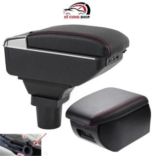Hộp tỳ tay vinfast vf5 màu đen có cổng usb lắp đặt dễ dàng