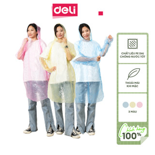 COMBO Áo Mưa Giấy Nhiều Màu Deli Siêu Dai, Sử Dụng Nhiều Lần Đi Đường Đi Phượt Thân Thiện Môi Trường
