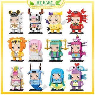 Đồ chơi lắp ráp mô hình nhân vật 12 cung hoàng đạo cao cấp hybabyhouse