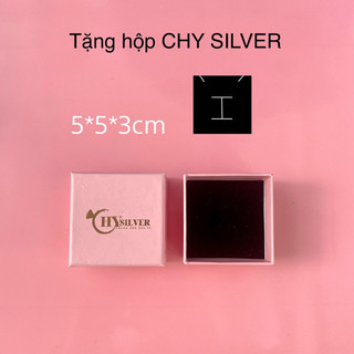 Nhẫn đôi bạc CHY SILVER đính đá ND03 bạc thật