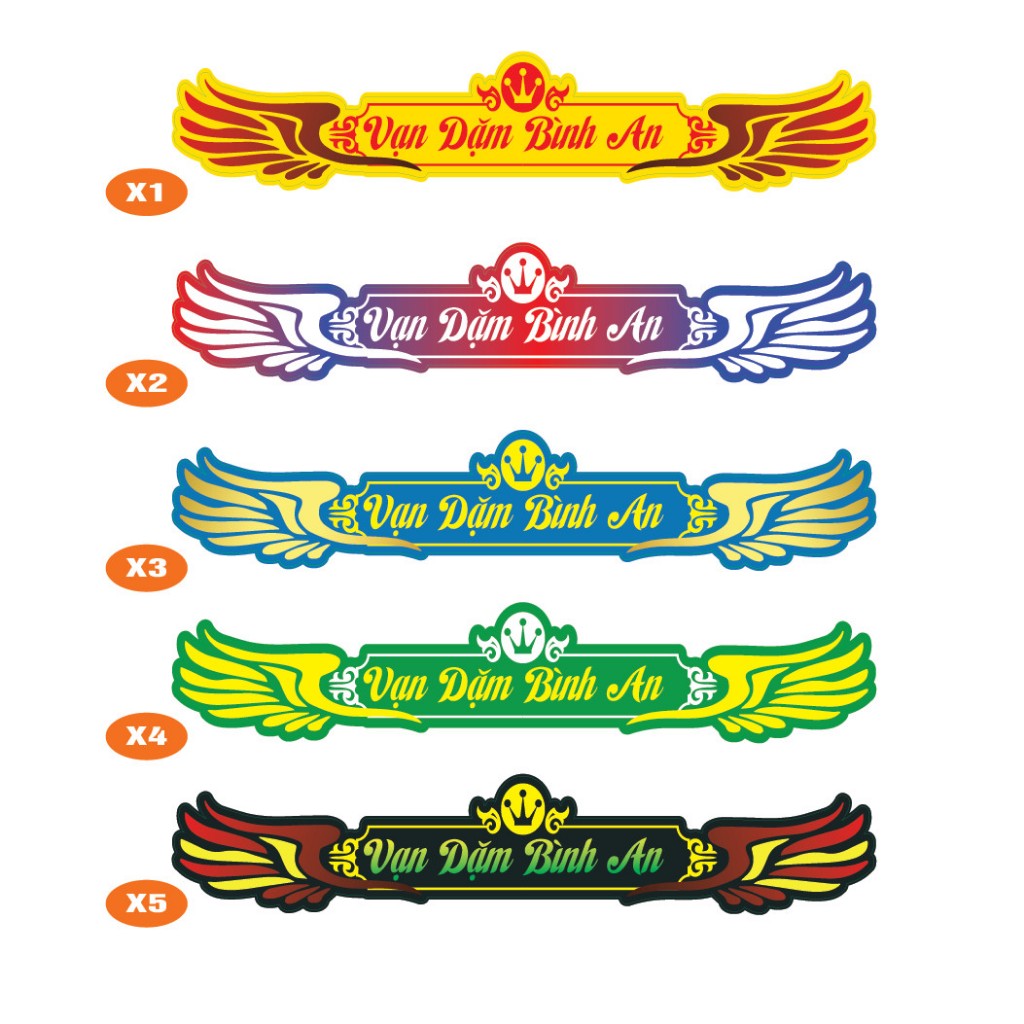 Tem Vạn dặm bình an dán xe ô tô, xe tải, xe đầu kéo
