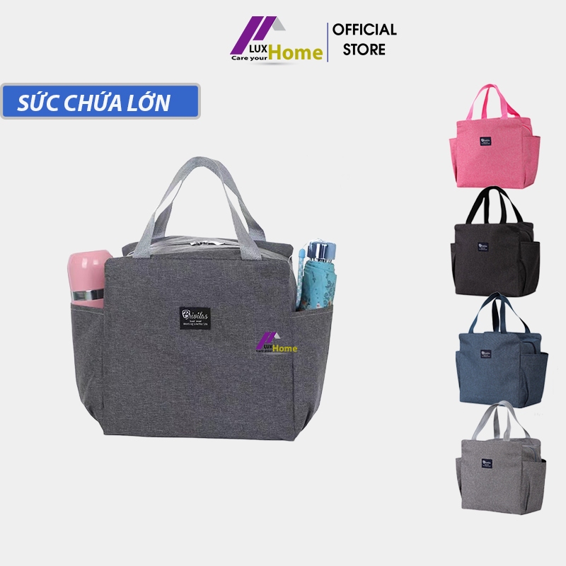 Túi đựng cơm cỡ lớn, giữ nhiệt, chống thấm nước, đựng được nhiều đồ LUXHOME