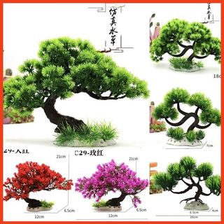 Cây thông bonsai nhựa trang trí bể cá, làm tiểu cảnh, decor