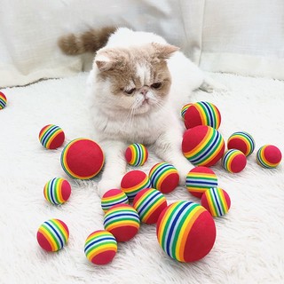 Đồ Chơi Cho Mèo - Bóng Cầu Vồng Size 3.5cm - Happy Cat