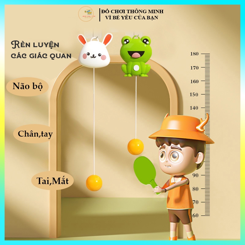 Đồ chơi vận động - Bóng bàn treo tường - rèn luyện phản xạ cho bé