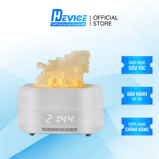 Máy xông tinh dầu Loa Bluetooth hiệu ứng ngọn lửa HDEVICE đồng hồ để bàn 400ml tạo độ ẩm phòng điều hòa