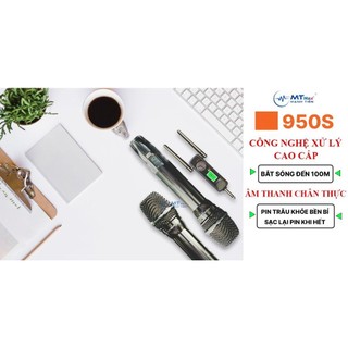 Micro cao cấp 950s - micro karaoke đa năng dùng được cho tất cả loa amply bắt sóng đến 100m bh 12t
