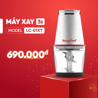 Máy Xay Thịt Đa Năng 3S Lazychef LC01XT, Lưỡi Dao Inox 304 , Cối Thuỷ Tinh Chịu Lực, Dung Tích 600ML - Hàng Chính Hãng.