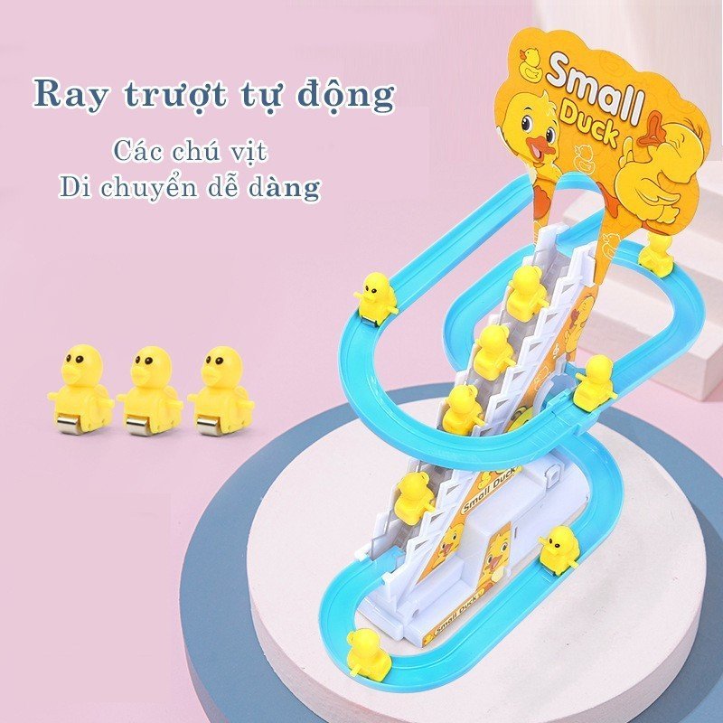 Đồ chơi vịt leo cầu thang - Đồ chơi cho bé có nhạc, đèn vui nhộn
