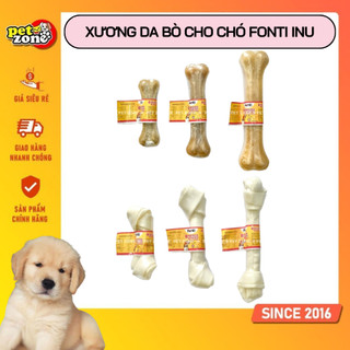 Xương gặm da bò cho chó Fonti Inu - Xương nén da bò gặm sạch răng cho chó